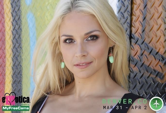 Sarah Vandella appearing in the Candy.adult booth at Exxxotica Expo Denver, CO 2017