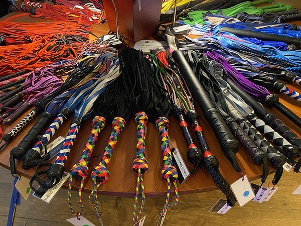 Hand made whips and impact play toys from The Dungeon Store coming to Fetish Con